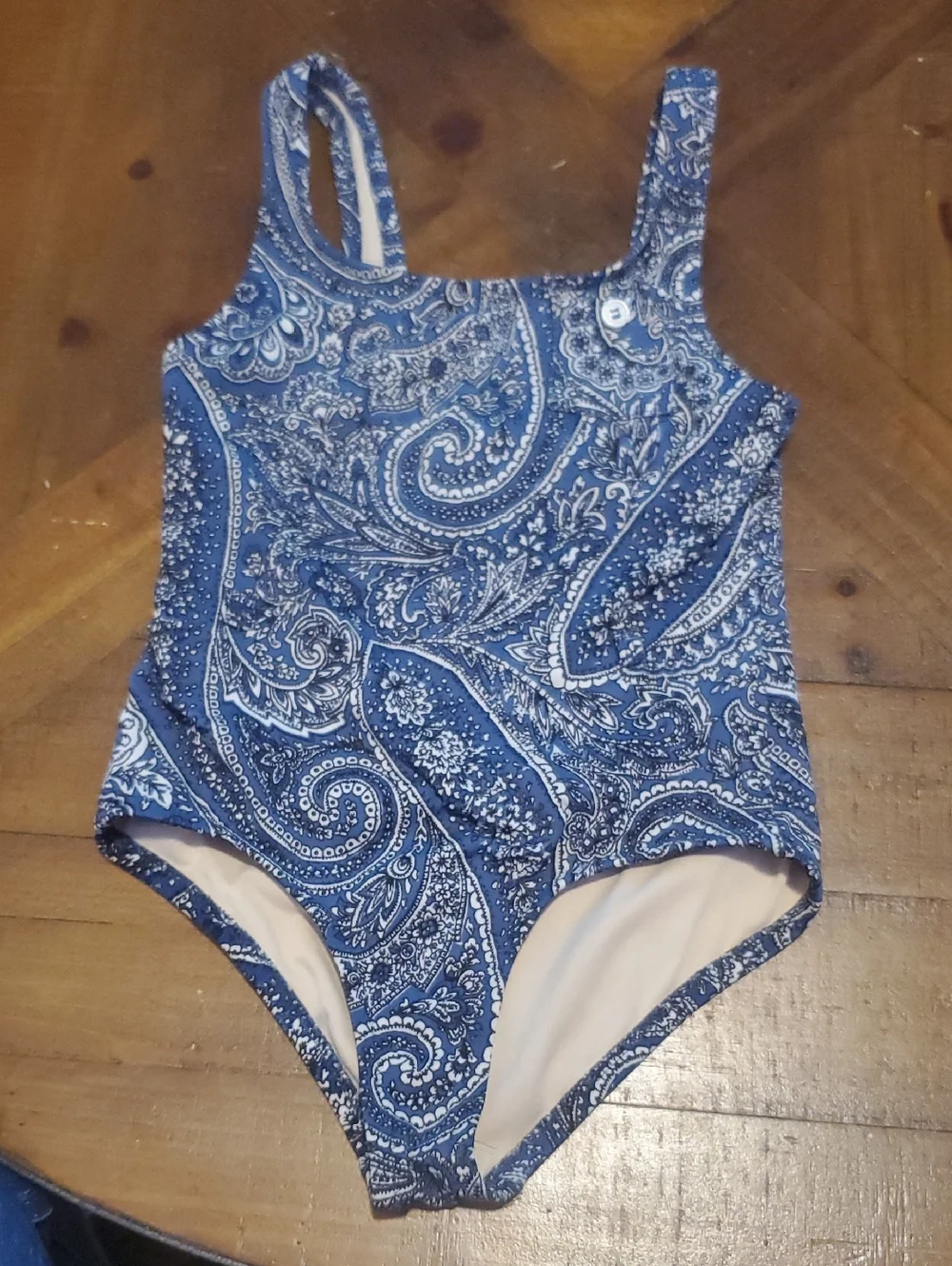 Crewcuts Navy and White Paisley One-Piece Swimsuit